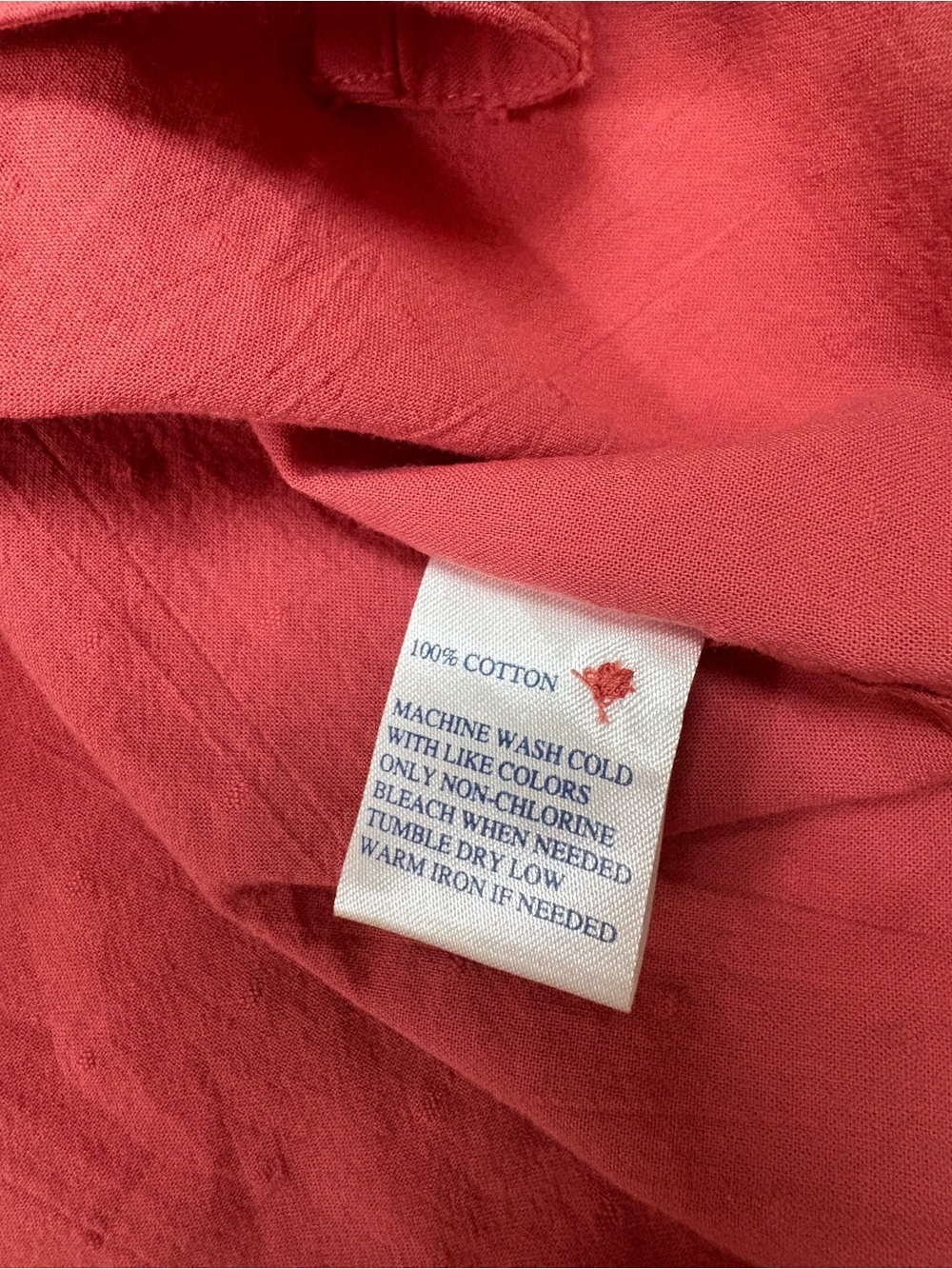 Southern Tide Coral Rust Dot-Texture Shirt Dress with Tie Waist - Picture 10 of 11